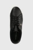 Шкіряні кросівки Tommy Hilfiger ESSENTIAL COURT SNEAKER колір чорний FW0FW07686