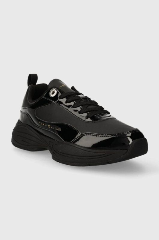 Кросівки Tommy Hilfiger WOMENS CHUNKY RUNNER PATENT колір чорний FW0FW07867 фото 2