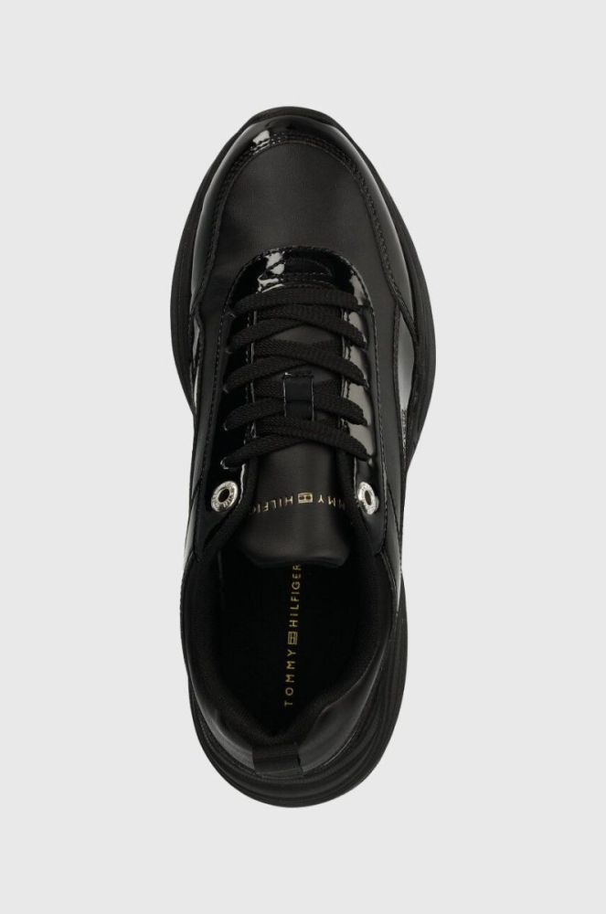 Кросівки Tommy Hilfiger WOMENS CHUNKY RUNNER PATENT колір чорний FW0FW07867 фото 4
