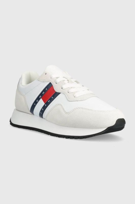 Шкіряні кросівки Tommy Jeans TJM MODERN RUNNER колір білий EM0EM01316 фото 2