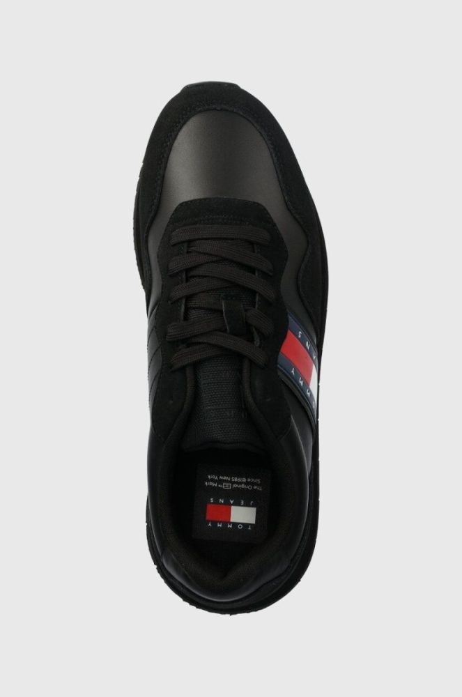 Шкіряні кросівки Tommy Jeans TJM MODERN RUNNER колір чорний EM0EM01316 фото 4
