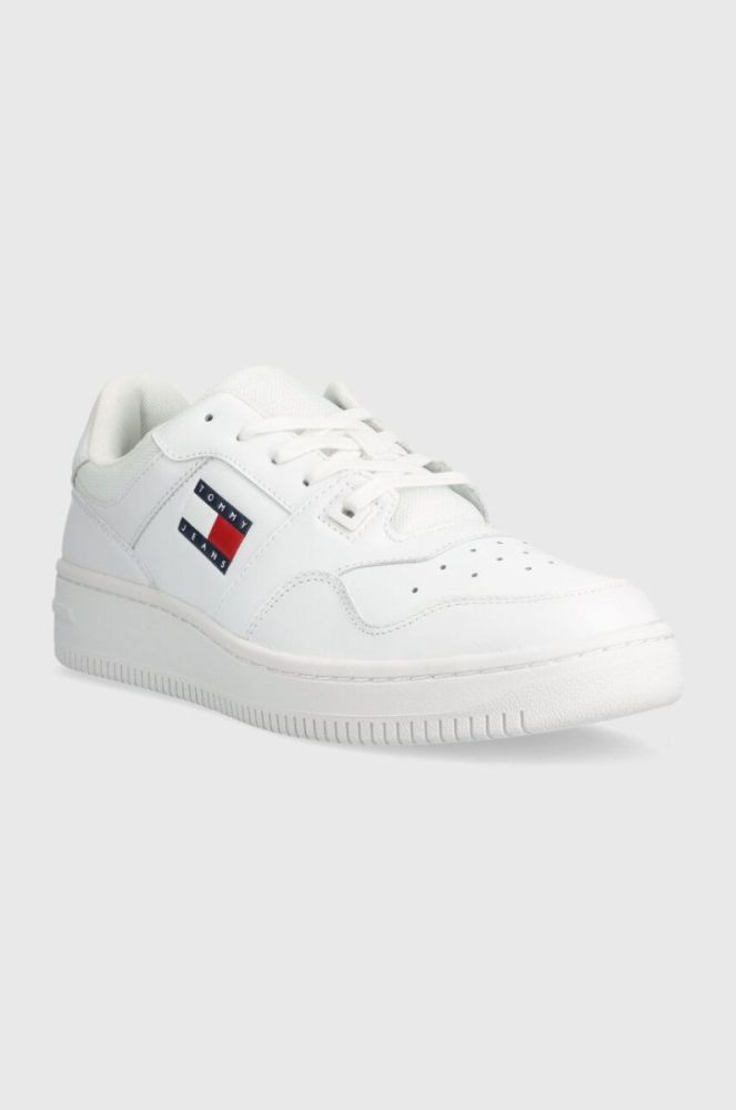 Шкіряні кросівки Tommy Jeans TJM RETRO BASKET ESS колір білий EM0EM01395 фото 2