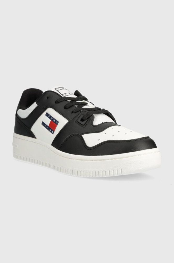 Шкіряні кросівки Tommy Jeans TJM RETRO BASKET ESS колір чорний EM0EM01395 (3690074) фото 2