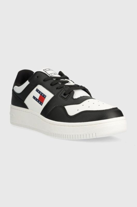 Шкіряні кросівки Tommy Jeans TJM RETRO BASKET ESS колір чорний EM0EM01395 (3690074) фото 2