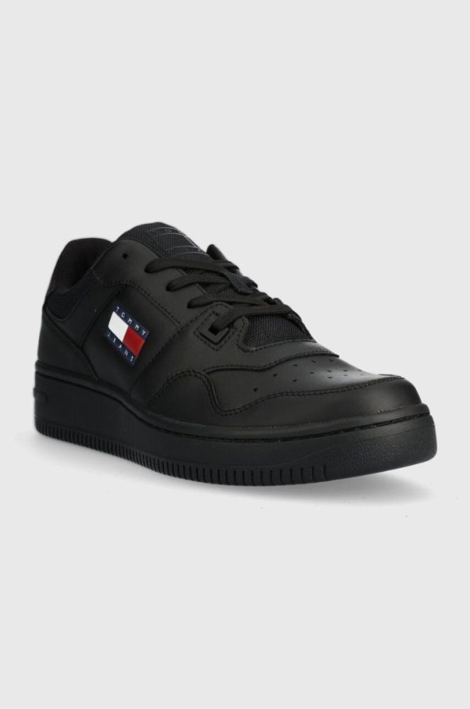 Шкіряні кросівки Tommy Jeans TJM RETRO BASKET ESS колір чорний EM0EM01395 (3690068) фото 2