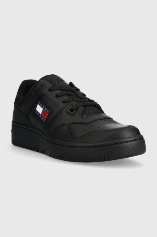 Шкіряні кросівки Tommy Jeans TJM RETRO BASKET ESS колір чорний EM0EM01395 (3690068) фото 2