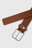 Шкіряний ремінь Tommy Jeans чоловічий колір коричневий (3681833)