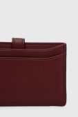 Шкіряний чохол на банківські карти Polo Ralph Lauren колір бордовий