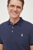 Бавовняне поло Polo Ralph Lauren колір синій візерунок (3691867)