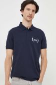 Бавовняне поло Tommy Hilfiger колір синій з аплікацією (3681932)