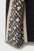 Бавовняний шарф Tommy Hilfiger колір синій візерунок (3684767)
