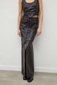 Шкіряна спідниця Gestuz колір чорний maxi олівець (3687398)