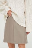 Вовняна спідниця Marc O'Polo колір бежевий mini пряма Вовняна спідниця Marc O'Polo колір бежевий mini пряма