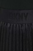 Спідниця Dkny колір чорний midi розкльошена (3655805)
