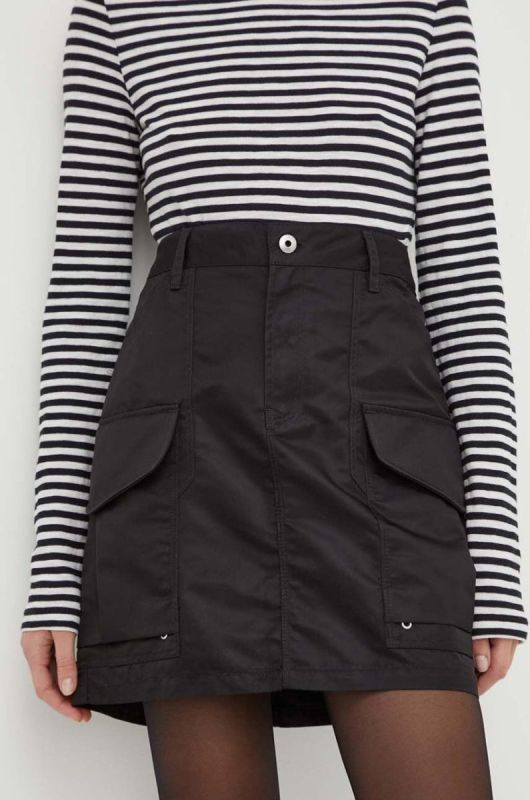 Спідниця G-Star Raw колір чорний mini пряма фото 2