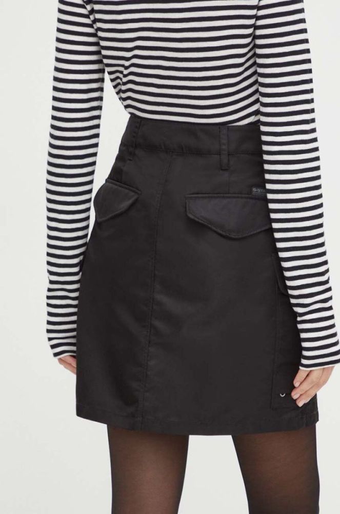 Спідниця G-Star Raw колір чорний mini пряма фото 3