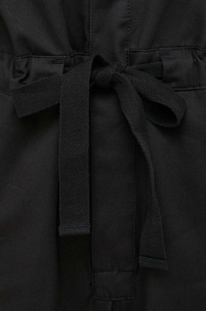 Бавовняний комбінезон G-Star Raw колір чорний з бавовни з коміром фото 5