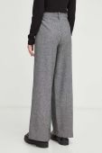 Вовняні штани Marc O'Polo колір сірий пряме висока посадка