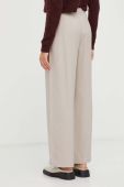 Штани Marc O'Polo жіночі колір бежевий широке висока посадка
