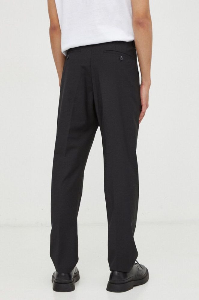 Штани з домішкою вовни Marc O'Polo колір чорний фасон chinos фото 3