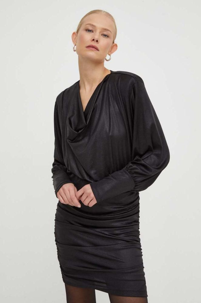 Сукня Gestuz колір чорний mini облягаюча (3687502)