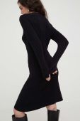 Вовняна сукня Marc O'Polo колір чорний mini розкльошена