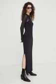 Сукня Bruuns Bazaar колір чорний maxi облягаюча