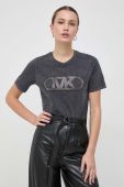 Бавовняна футболка MICHAEL Michael Kors жіночий колір сірий