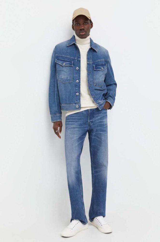 Светр G-Star Raw чоловічий колір бежевий гольф фото 2