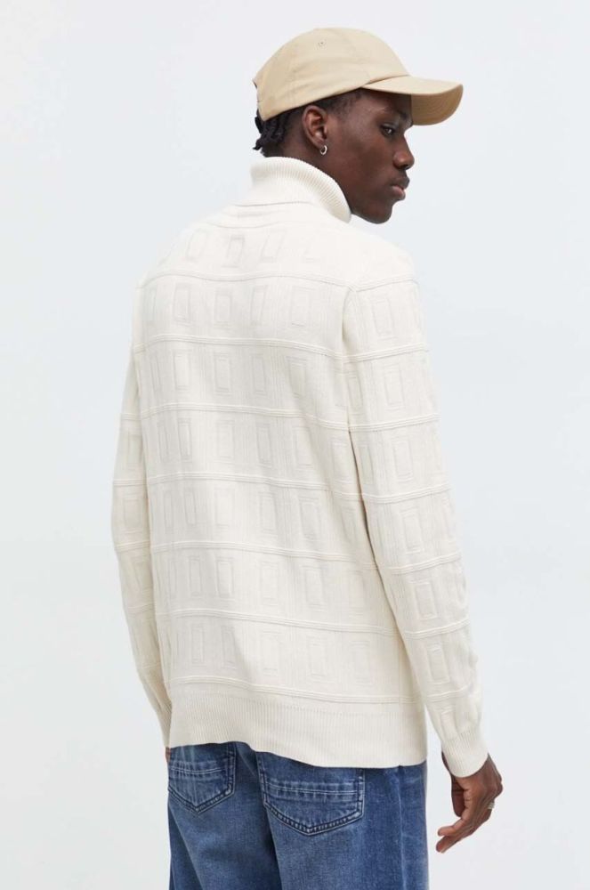 Светр G-Star Raw чоловічий колір бежевий гольф фото 3