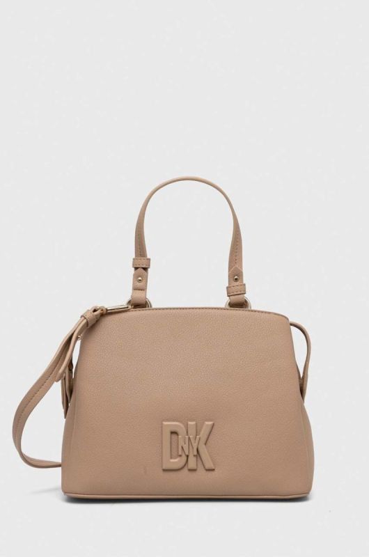 Шкіряна сумочка Dkny колір бежевий (3635676)