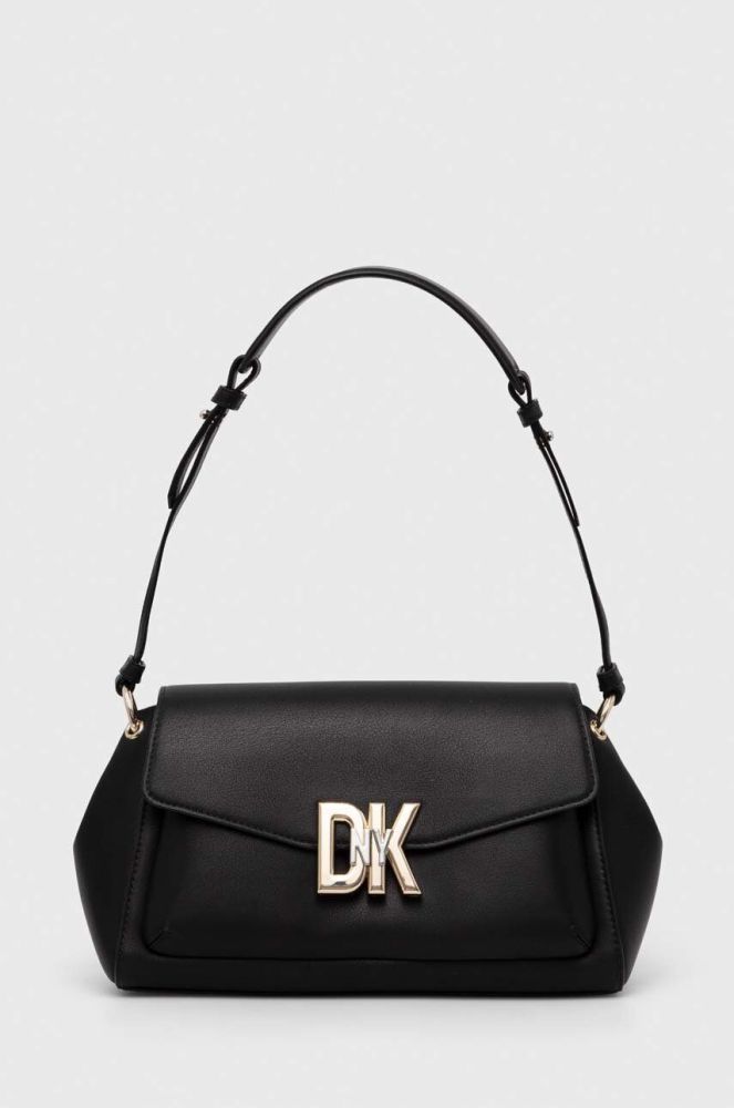 Шкіряна сумочка Dkny колір чорний (3635678)