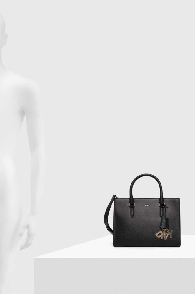 Шкіряна сумочка Dkny колір чорний (3630748) фото 8