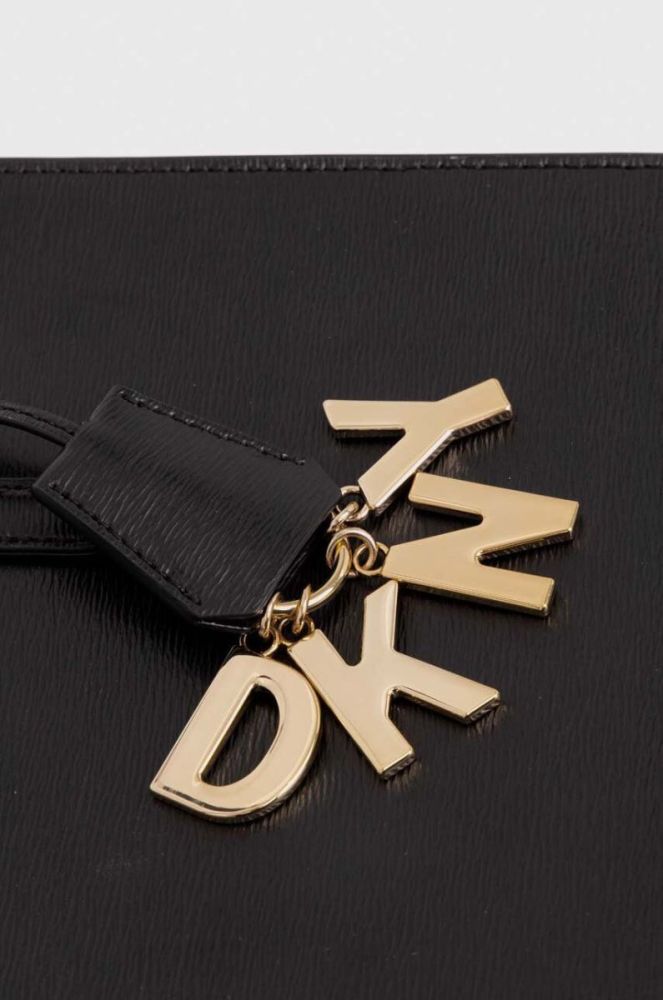 Шкіряна сумочка Dkny колір чорний (3630748) фото 3