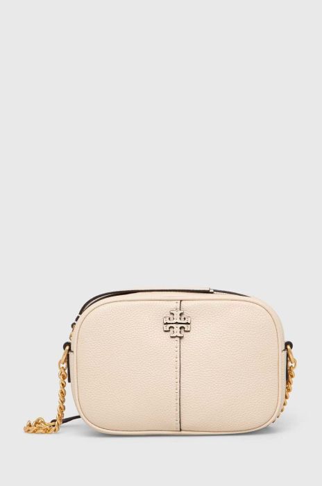 Шкіряна сумочка Tory Burch колір бежевий (3689498)