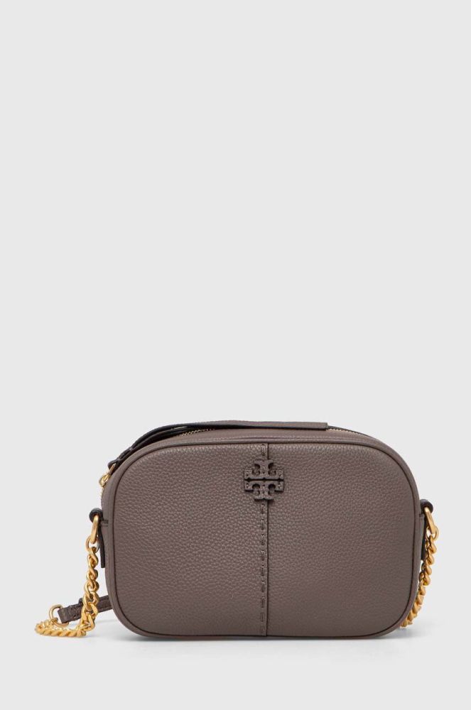 Шкіряна сумочка Tory Burch колір коричневий (3689499)