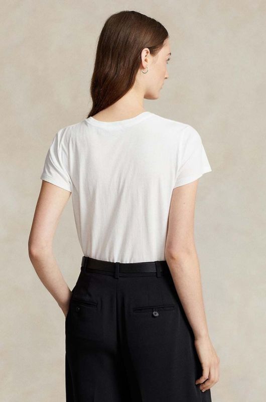 Бавовняна футболка Polo Ralph Lauren жіночий колір білий (3648704) фото 2
