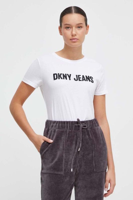 Футболка Dkny жіночий колір білий (3648713)