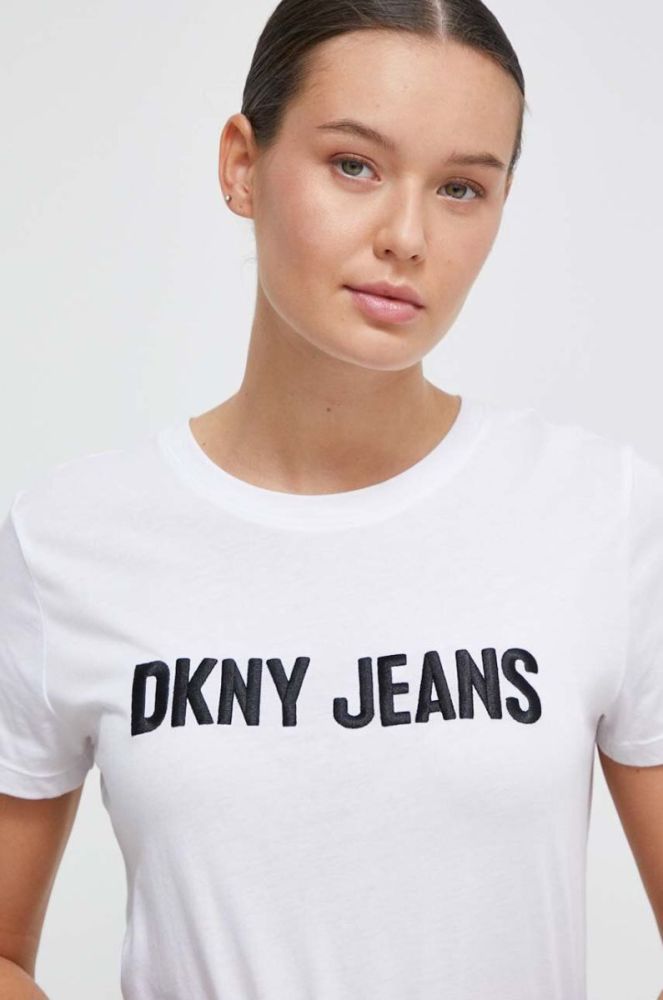 Футболка Dkny жіночий колір білий (3648713) фото 4