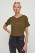 Бавовняна футболка G-Star Raw жіночий колір зелений (3657944)