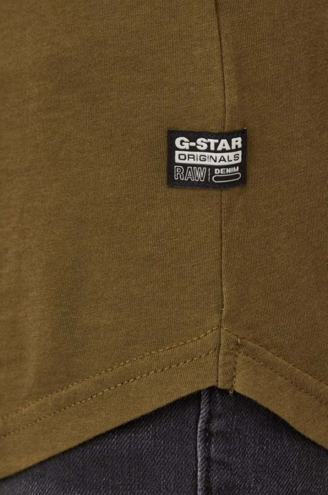 Бавовняна футболка G-Star Raw жіночий колір зелений (3657944) фото 6