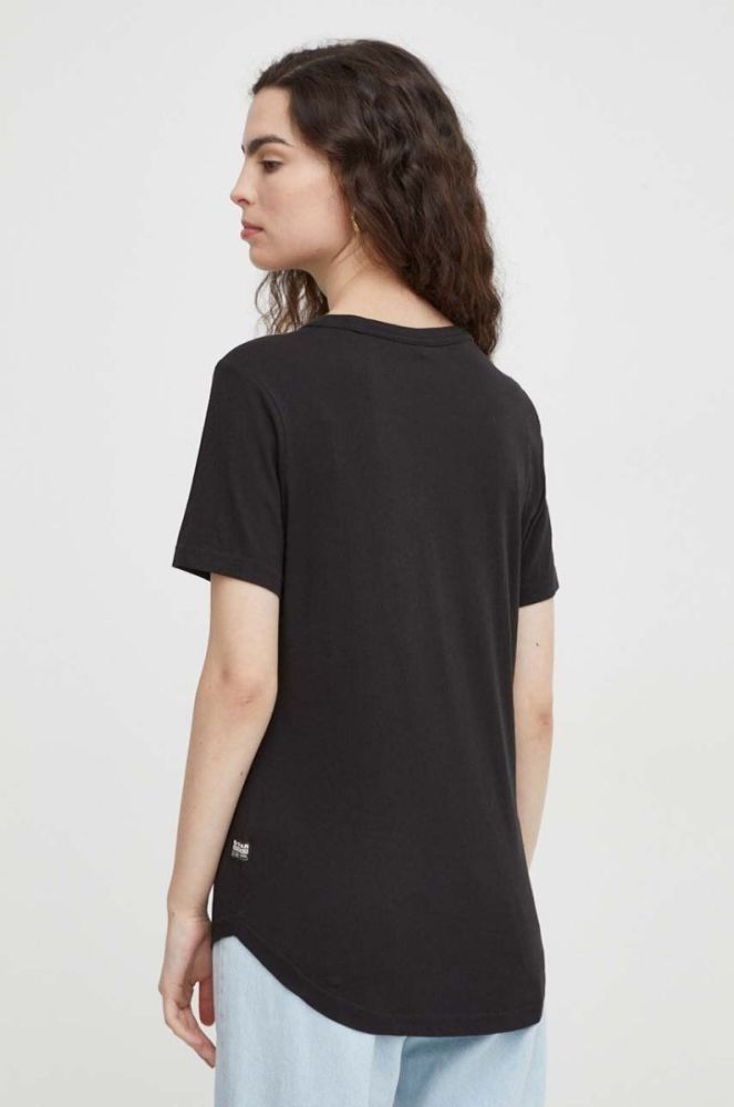 Бавовняна футболка G-Star Raw жіночий колір чорний (3657937) фото 3