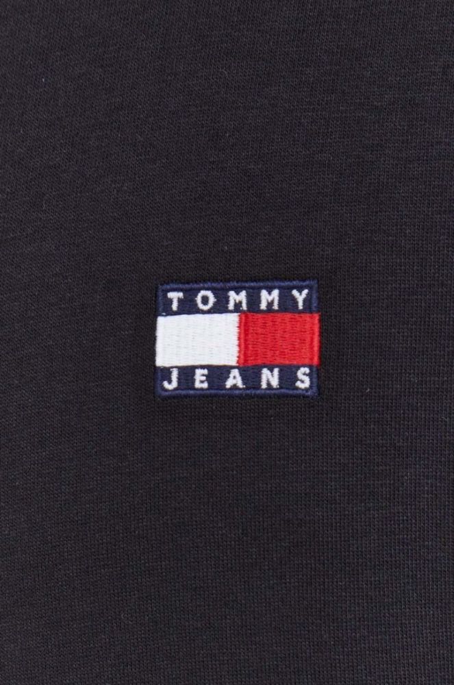 Бавовняна футболка Tommy Jeans чоловічий колір чорний з аплікацією фото 6