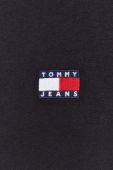 Бавовняна футболка Tommy Jeans чоловічий колір чорний з аплікацією