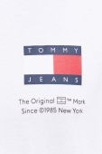 Бавовняна футболка Tommy Jeans чоловічий колір білий з принтом