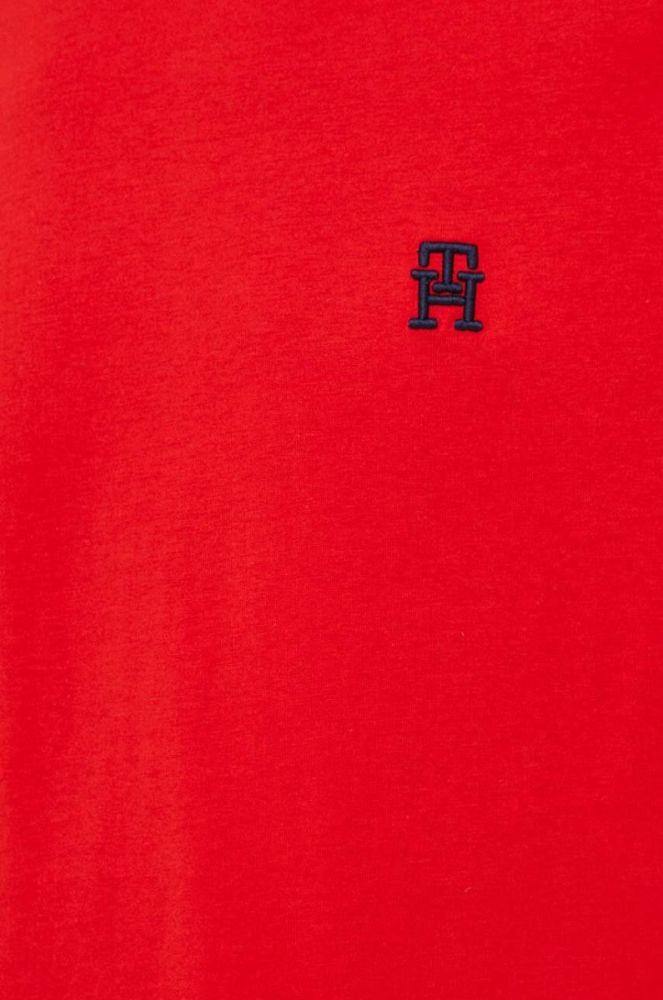 Бавовняна футболка Tommy Hilfiger чоловічий колір червоний з аплікацією фото 5