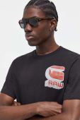 Бавовняна футболка G-Star Raw чоловічий колір чорний з принтом (3654237)