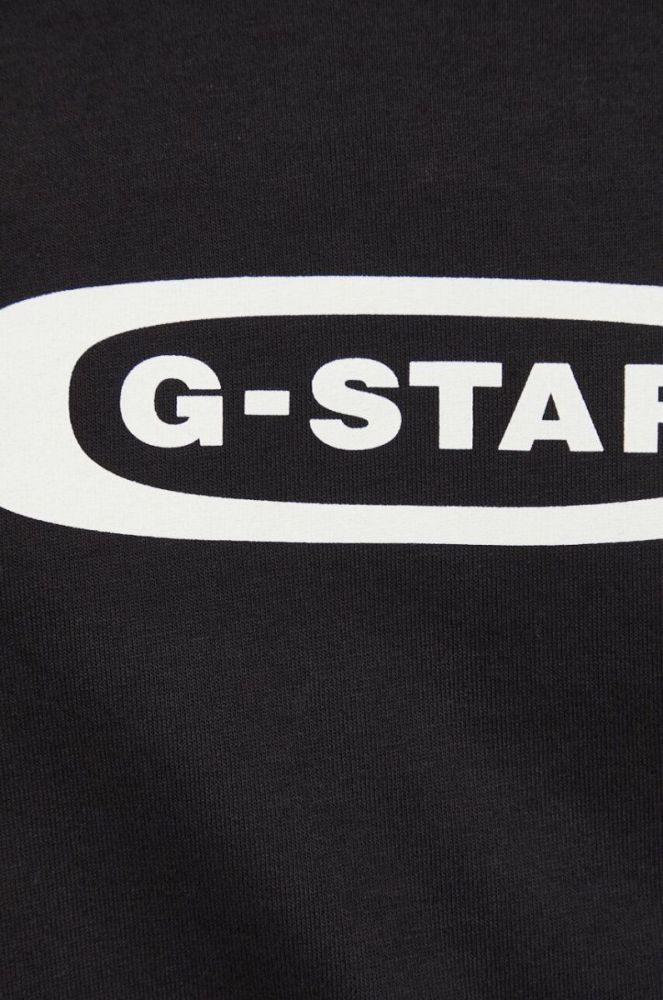 Бавовняна футболка G-Star Raw чоловічий колір чорний з принтом (3654255) фото 4
