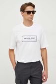 Бавовняна футболка Michael Kors чоловічий колір білий з аплікацією