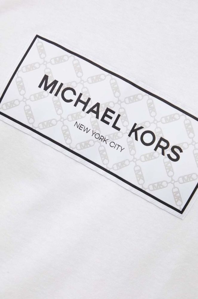 Бавовняна футболка Michael Kors чоловічий колір білий з аплікацією фото 5